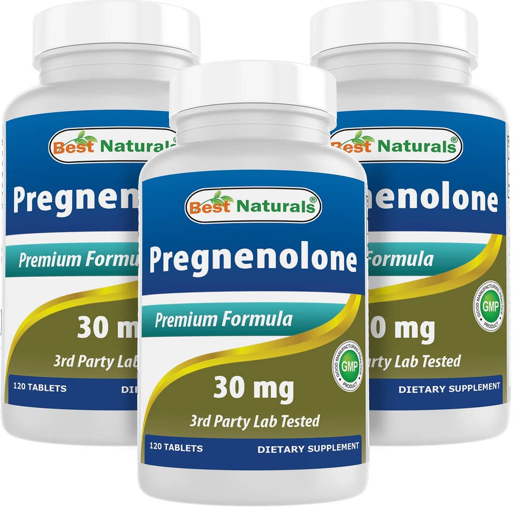 제일 자연적인 Pregnenolone 30 mg 120의 정제 (120의 조사 3)의 포장)