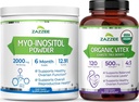 Zazzee Myo-Inositol 분말 및 USDA 유기 Vitex 캡슐, 채식주의자, 모든 자연 및 비 GMO