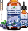 NAD는 여자 & 남자, NAD Nicotinamide Riboside Resveratrol 900mg & Quercetin, Niacin, 교원질, Biotin, 반대로 나이 드는 피부를 위한 액체 NAD 플러스 보충교재 NR900를 위한 보충합니다