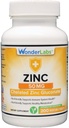 Wonder Laboratories Chelated 아연 Gluconate 50 mg - 건강한 피부, 면역 체계, 세포 성장 및 더 많은 것을 지원합니다 - 200 채식 정제