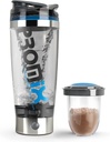 Promixx Pro Shaker Bottle (iX-R Edition) | 충전식, 스무디 단백질 쉐이크에 강력한 | 보충 저장 - BPA Free | 20oz Cup (실버 블루 / 그레이)