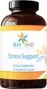 RHMD 스트레스 지원 - 트리플 Ashwagandha 뿌리 및 잎 추출물 Adaptogenic 보충교재 - Non-GMO (30 캡슐)