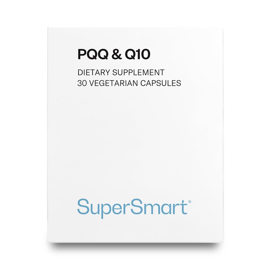 Supersmart - PQQ & Q10 (CoQ10) - 노화 세포를 위해 Mitochondria를 보호하는 데 사용되는 강력한 산화 방지제 | 비 GMO 및 글루텐 무료 - 30 채식 캡슐