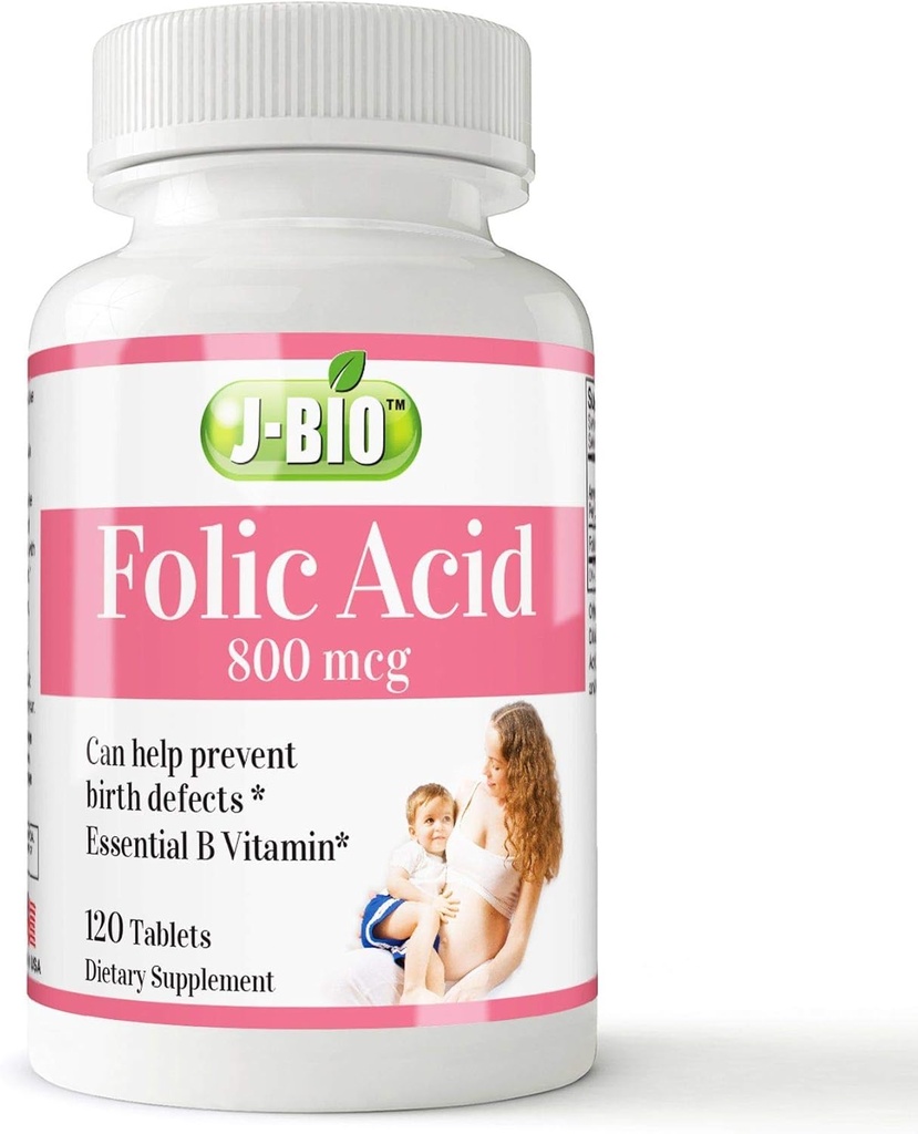 J-Bio Folic 산 800mcg (120의 정제) 여성을 위한 매일 건강 Regimen & Prenatal 배려