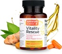 Vitality 구조, 물고기 기름 DHA EPA 오메가 3 및 심황 보충교재 w/Bioperine의 쿠르쿠윈 46X 우량한 흡수 쿠르쿠민은 운동 회복, 합동, 근육, 심장 & 뇌 건강, 30의 캡슐을 지원합니다