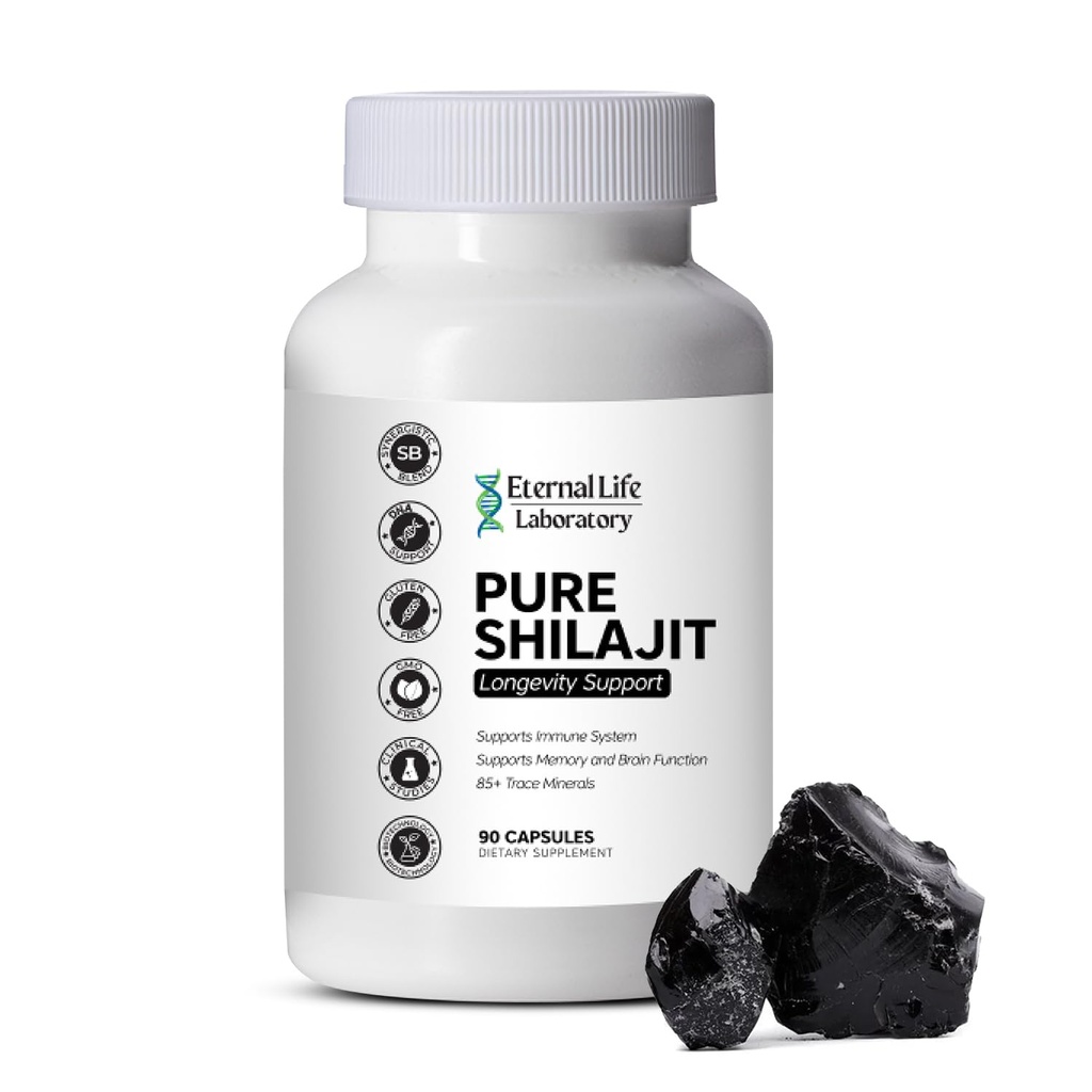 100% 순수한 Shilajit, 남자 & 여자를 위한 유기 Himalayan Shilajit, 에너지 & 면역 체계 1000mg 90 조사를 위한 Fulvic 산 Shilajit 보충교재에 있는 85+ 추적 무기물 부유한