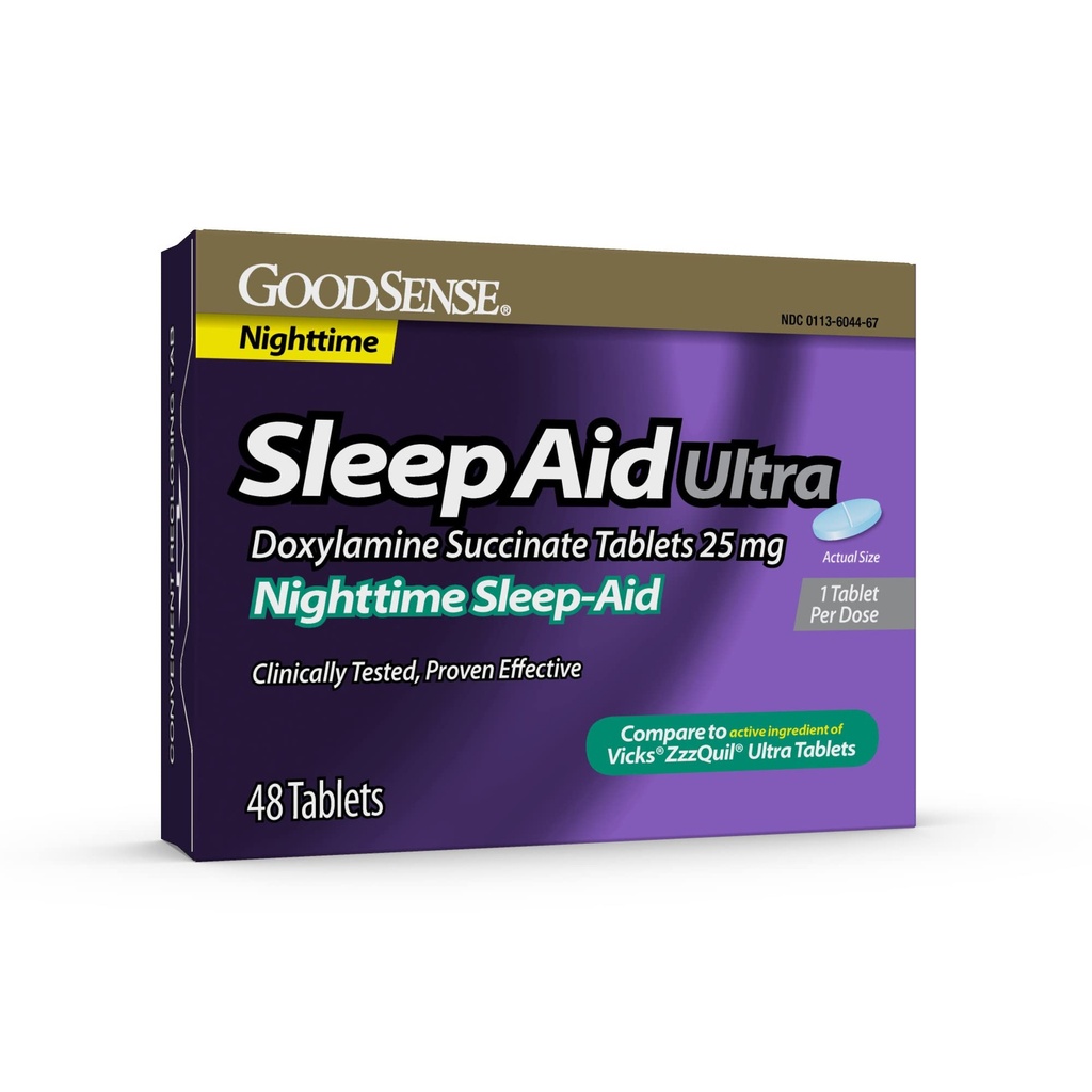 GoodSense 야간 수면 보조 Ultra Tablets, Doxylamine Succinate 25 mg, 48 조사