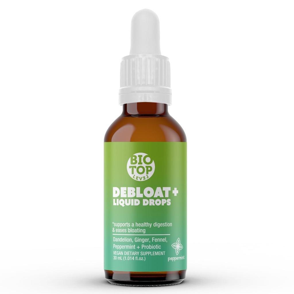 자연적인 가스를 위한 Debloat 유기 액체 하락 & bloating 기복, Dandelion, Ginger, Fennel, Peppermint, 설탕 자유로운 1.0 Fl Oz를 가진 소화 & Gut 건강 지원.