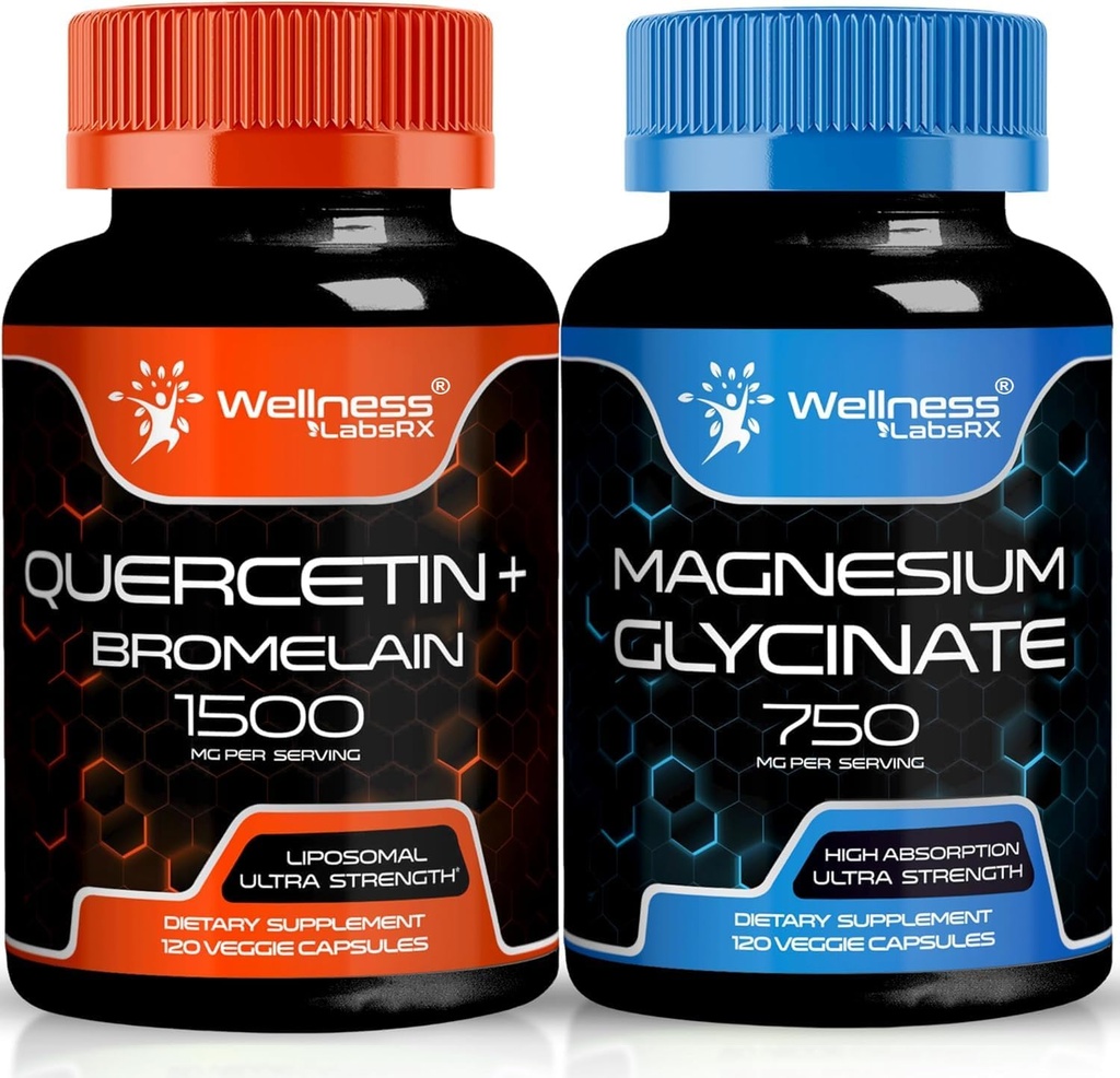 WELLNESS LABSRX Quercetin Bromelain | 마그네슘 글리세린 캡슐