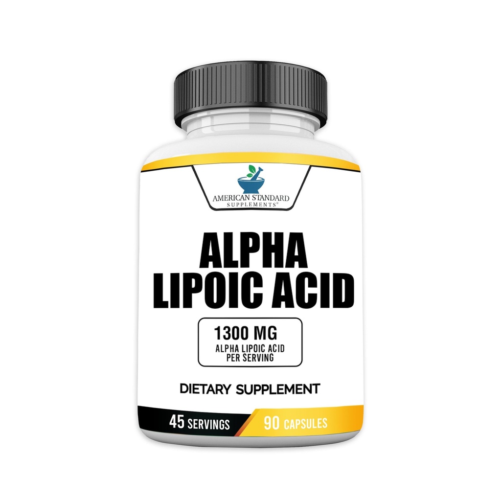 미국 표준은 서빙 당 알파 Lipoic 산 1300mg를 보충합니다 - Vegan, 글루텐, 비 GMO, 90의 캡슐, 45의 서빙