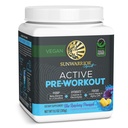 Sunwarrior Pre 운동 분말 에너지 음료 Vegan 식물 기초 보충교재 펌프, Hydrate, 초점, 내구시간, & 힘 건축업자 파란 라즈베리 파인애플 맛있은 30의 서빙 활동적인 Preworkout