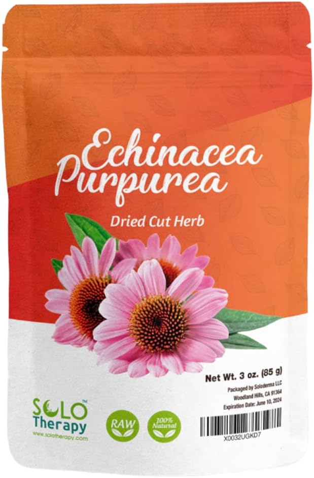 Echinacea Purpurea 허브 3 oz, Echinacea Purpurea 허브 차, 말린 커트 허브, Resealable 부대, 우수한 질, 100% 자연적인