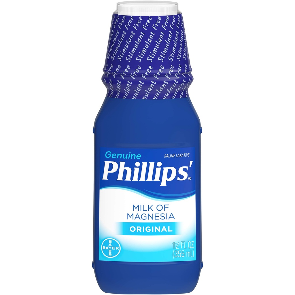 Magnesia Liquid Laxative, 12 oz, Cramp Free & Gentle Overnight Relief of Occasional Constipation, #1 Magnesia Brand의 우유