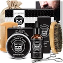 MALE GOD Beard Kit w/Natural Ingredients, 모든 피부, 생일 선물에 적합 | 기념일 | 크리스마스 선물 | 남성 스톡 스태프 | 남자, 그분, 남편, 남자친구, 아빠, 친구