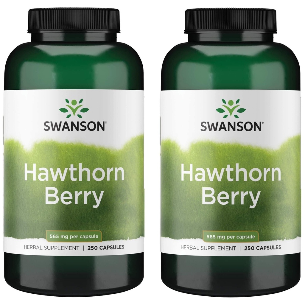 Swanson Hawthorn Berry 보충 항 산화 Flavonoids (250 캡슐, 565 mg 각각) 2 팩