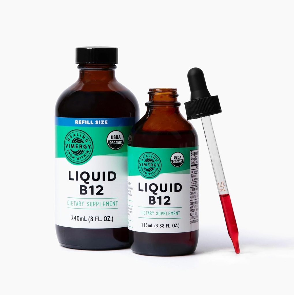 Vimergy 액체 B12 (115 mL) 및 액체 B12 리필 (240 mL) - 번들
