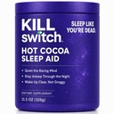 Killswitch Sleep Aid for Adults – Fall Asleep Fast & Wake 새로 고침, Sugar-Free 핫 초콜릿 보충 - 마그네슘, 타트 체리, L-Theanine & More for Restful Sleep, 30 서빙, Made in USA