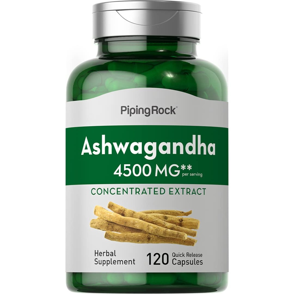 Piping Rock Ashwagandha 캡슐 | 120 개 | 블랙퍼추출물과의 초본 보충 | 여성과 남성 | Non-GMO, 글루텐 프리
