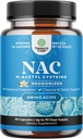 바닐라와 NAC 보충 N 아세틸 Cysteine - 덩어리 건강 & 호흡 기능, 간 & Kidneys Detox & Cleanse - 성인을 위한 아미노산 NAC 캡슐 - 90 Ct
