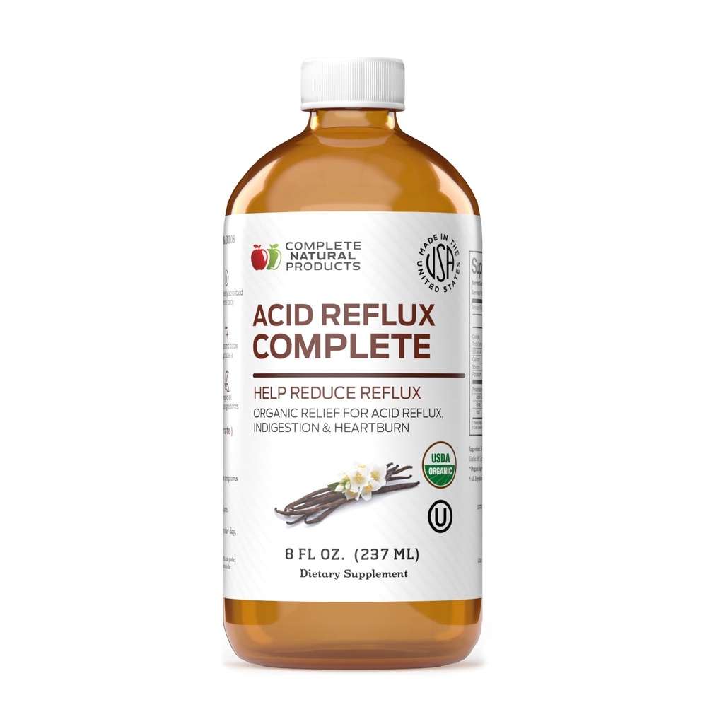 산 Reflux 완전한 8oz - 자연적인 유기 액체 Heartburn, GERD, & Amish Reflux 안전 Remedy & 약