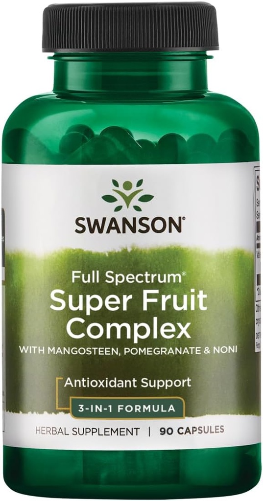 Swanson Mangosteen/Pomegranate/Noni Complex 산화 방지제 지원 위장 지원 240 밀리그램 90 캡슐