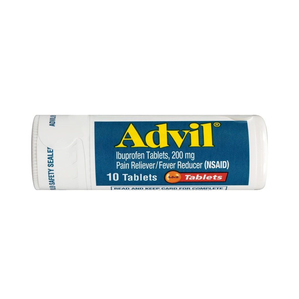Advil Pain Reliever와 Fever Reducer, 두통, 두통, 생리통 및 관절 통증 완화를위한 Ibuprofen 200mg을 가진 통증 완화 의학 - 10 코팅 정제