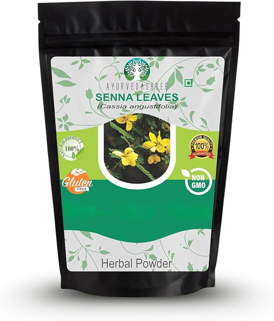 Senna 잎 분말 200 Gm I Cassia angustifolia 분말 I Ayurvedic 초본 보충교재 지원 소화 기능 I 100% 순수한 & 자연적인