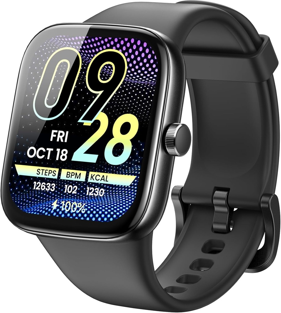TOZO AMOLED S7 똑똑한 시계 Bluetooth 외침 1.85 인치 매우 HD 스크린, 동적인 다이얼 메시지 강요 100+ 스포츠 형태는, 높은 건전지수명, 접촉 기능을 가진 인간적인 건강 잠 감시자를 검출합니다