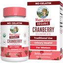 MaryRuth Organics Organic Cranberry Gummies - 500mg 보충교재 | 여성을 위한 Urinary Tract Health | D Mannose | 전통 용도 | USDA Organic | Vegan | 비 GMO | 30 인분