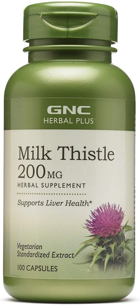 GNC 초본 플러스 우유 이틀 200mg 보충교재, 채식주의자, 지원 건강한 살아있는 기능, 100개의 서빙