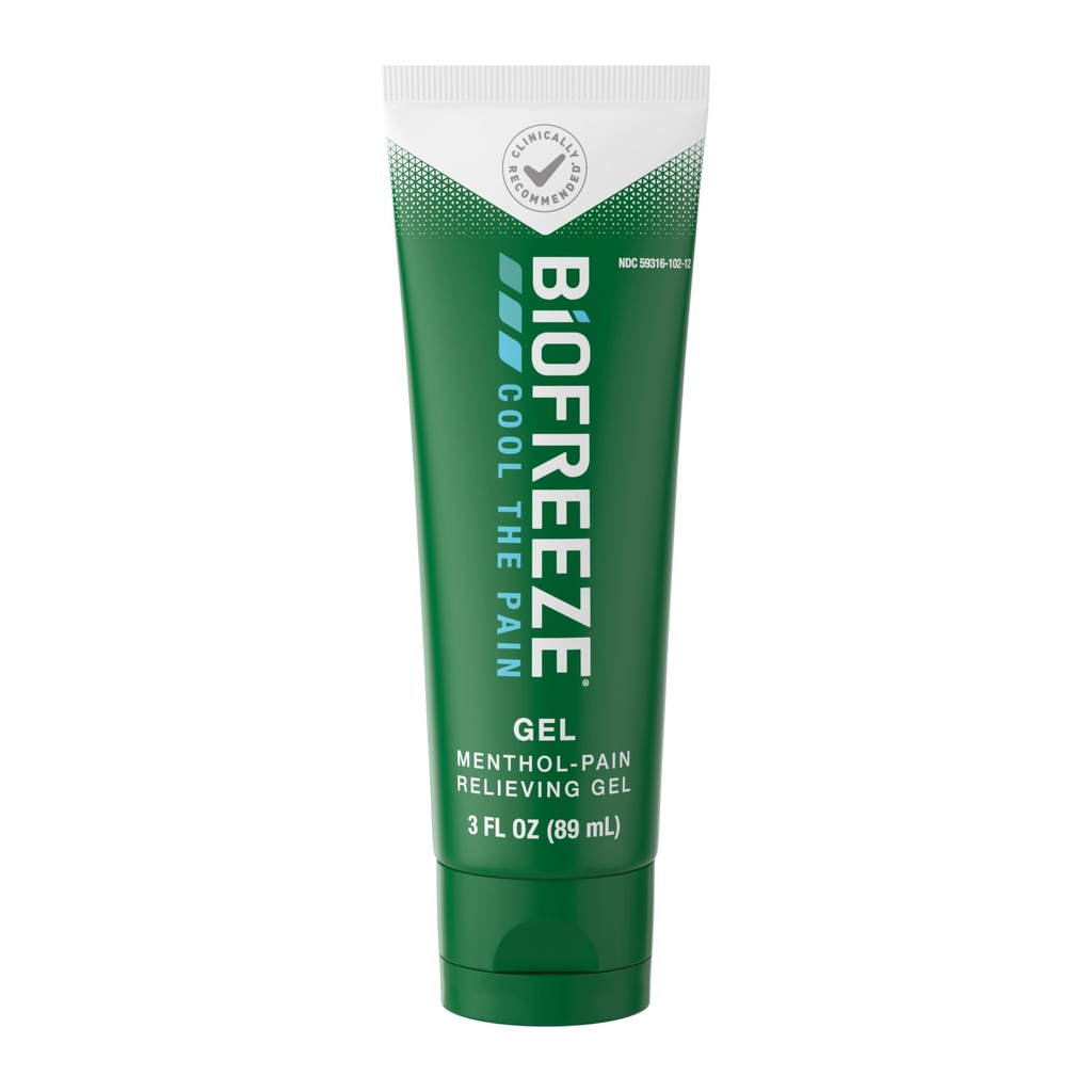 Biofreeze Pain Relief Gel, 관절염 통증 완화, 무릎 및 허리 통증 완화, 근육 완화, 목 통증 완화, 약사 추천, FSA Eligible, 3 FL OZ Biofreeze Menthol 젤