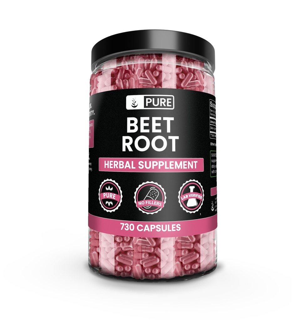 PURE ORIGINAL INGREDIENTS Beet 뿌리 (730 캡슐) 마그네슘 또는 쌀 필러 없음, 항상 순수, 실험실 검증