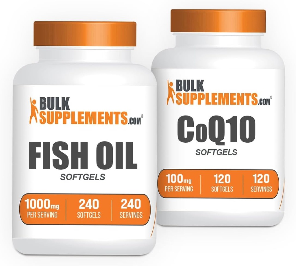 BulkSupplements 물고기 기름 1000mg Softgels + CoQ10 100mg Softgels 뭉치