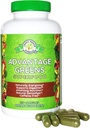 이점 녹색 Superfood - 에너지 촉진제 - 밀 잔디, 배리 잔디, Spirulina, Spinach, Chlorella, Beets, Kale Supplement (150 모자)