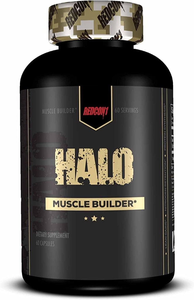 REDCON1 Halo 근육 건축업자 보충교재 - 글루텐 자유로운 + Keto는 근육 질량 성장을 지원하기 위하여 친절한 - 질소 보유 (60의 캡슐)를 개량하는 중국 Smilax 뿌리 추출물을 포함합니다