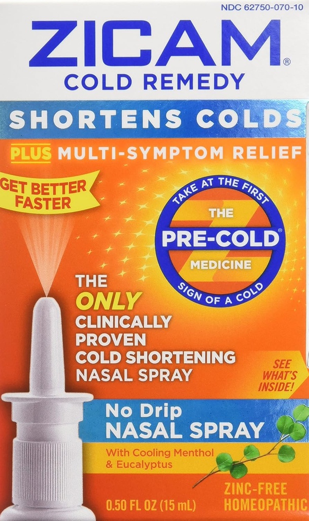 Zicam 찬 Remedy Drip Nasal 살포 없음, 0.5 oz., 2의 팩