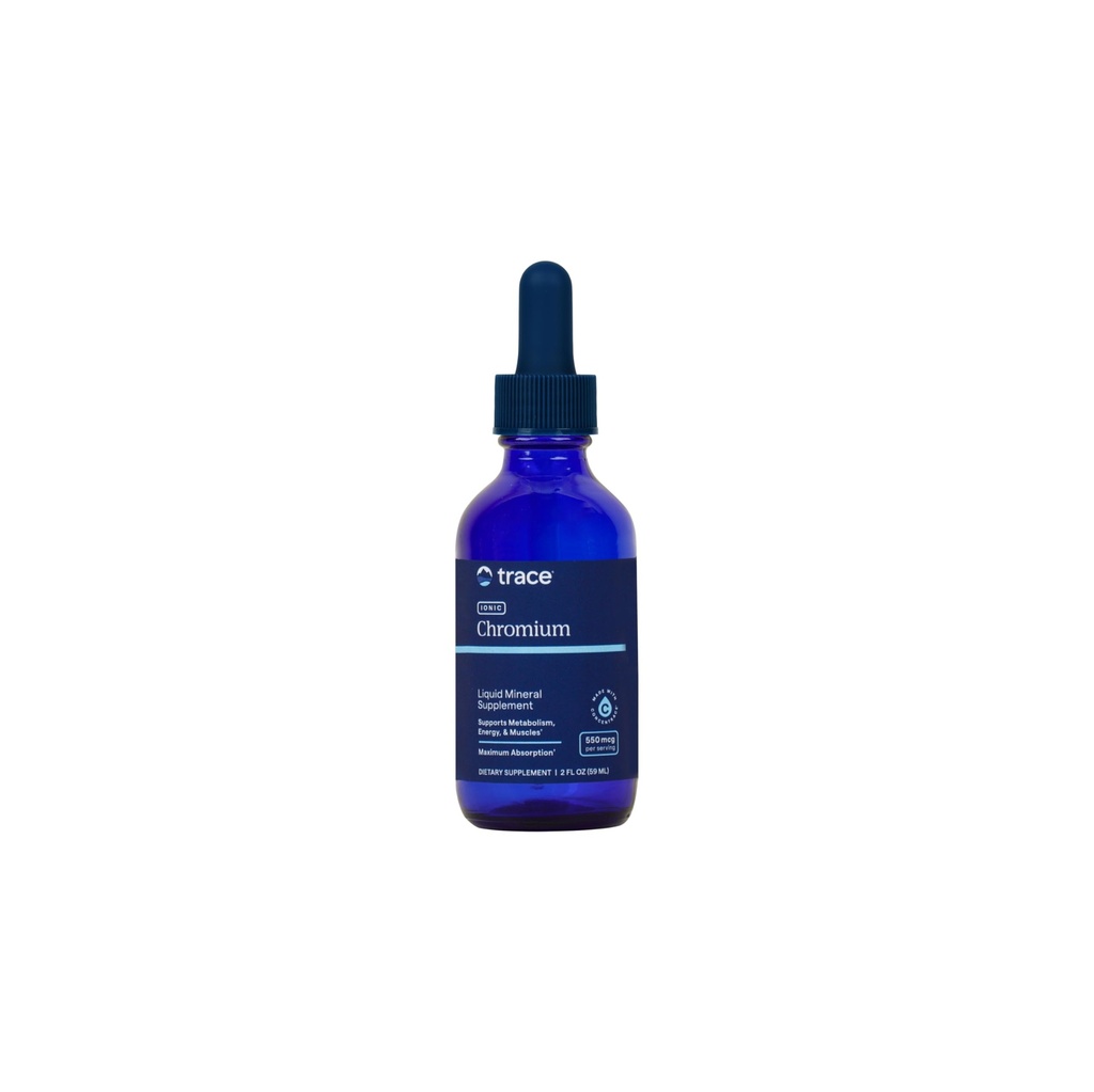 Trace Minerals Ionic Chromium 550 mcg - 에너지 및 근육 성장을 지원하기 위해 규정식 보충교재 - 마그네슘, 크롬, 염화물 및 더 많은 것을 가진 액체 하락 보충교재 - 2개 fl oz (약 48의 서빙)