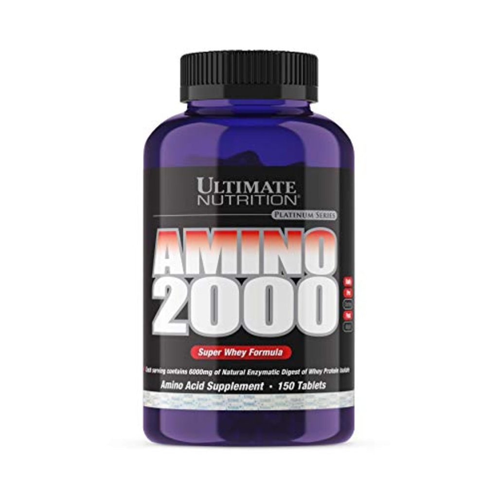 궁극적인 영양 아미노산 2000의 정제, 최고 Whey 공식, L-Leucine, L-Isoleucine 및 L-Valine, 2000mg의 150의 정제를 가진 아미노산 보충교재