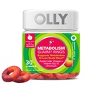 OLLY Metabolism 거미 링, 애플 Cider Vinegar, 비타민 B12, 크롬, 에너지 및 소화 건강, 치울 수 있는 보충교재, 애플 풍미 - 30 조사