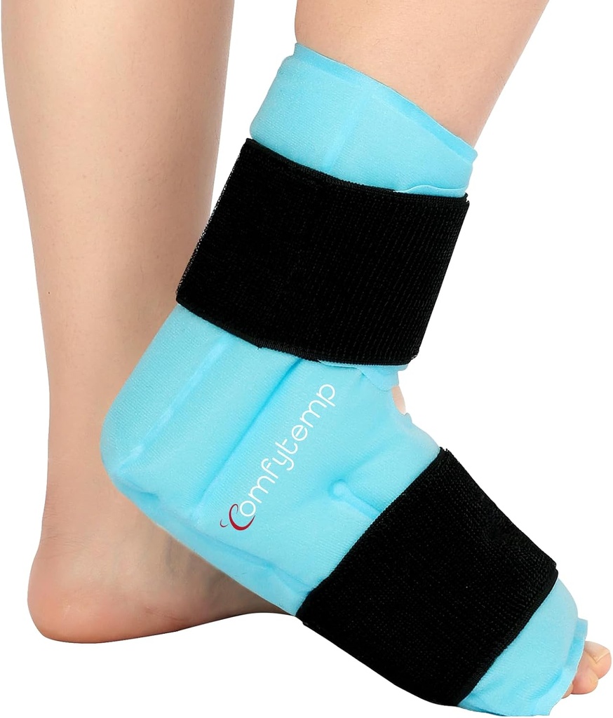 Comfytemp는 발목을 위한 발 얼음 팩 포장 기복 Fasciitis 기복, FSA Eligible, 발목 발목, Heel Spur, Swelling, Achilles Tendonitis, 고통, 뜨거운 찬 육체적인 치료 선물, 1 PC를 주름을 잡습니다