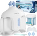 Sonmol 전기 Nasal 관개 시스템 (Nasal 관개, 백색), Sinus 성인을 위한 Nose 세탁기술자, 50의 소포 Saline를 가진 각자 청소 Nasal 세탁기술자
