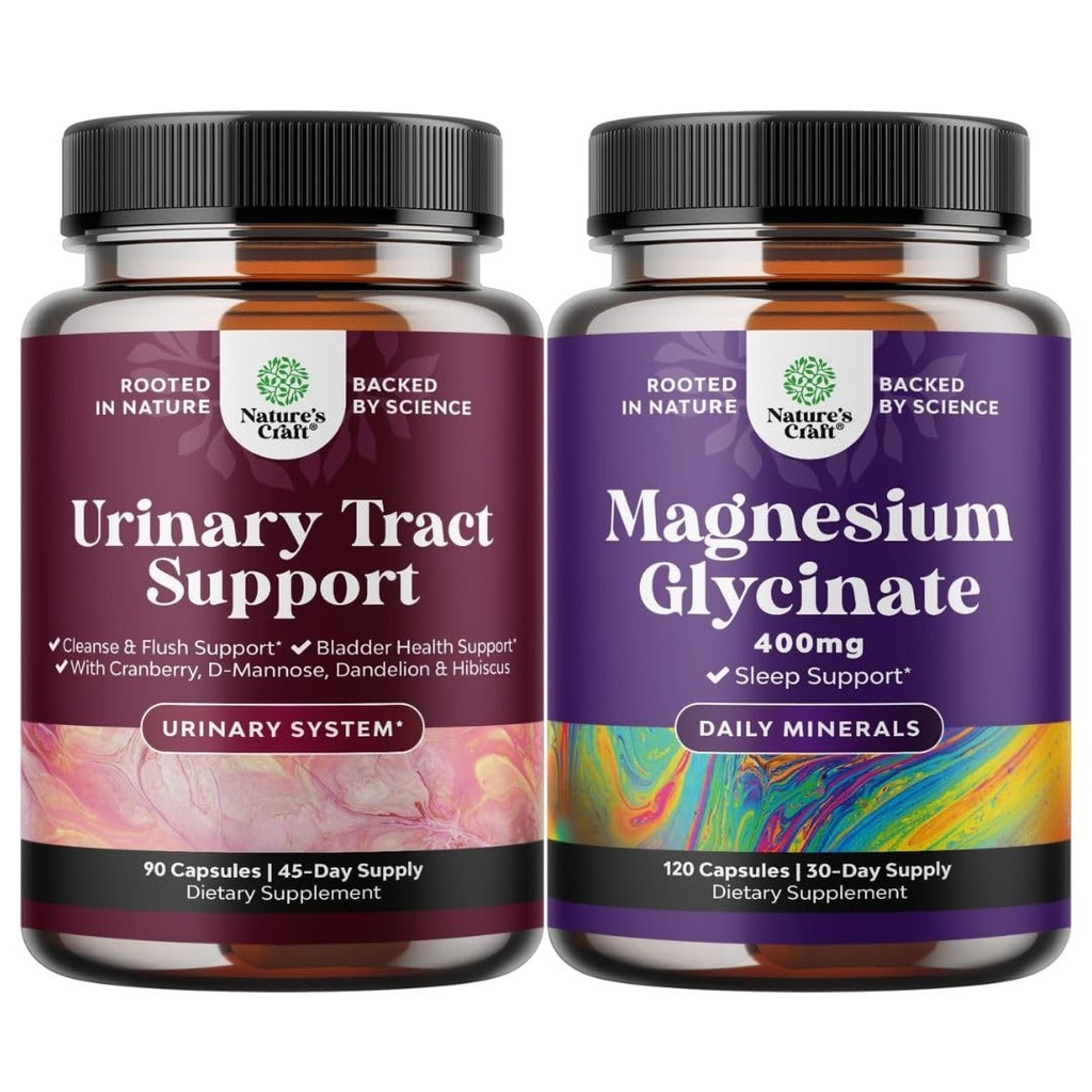 여성을 위한 Urinary Tract 건강을 위한 D Mannose 캡슐의 뭉치 빠른 행동 최고 집중된 Cranberry 90ct 및 Mood 잠 및 Relaxation를 위한 서빙 당 순수한 마그네슘 글리세라이드 400mg