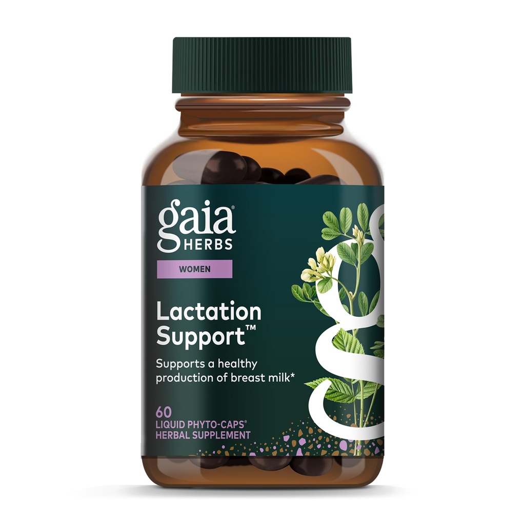 Gaia Herbs Lactation Support - Nursing Mothers*의 Breast Milk의 건강한 생산 지원 - Fenugreek Seed, Fennel Seed 및 Raspberry Leaf와 함께 - 60 Vegan Liquid Phyto-Capsules (20-Day Supply)
