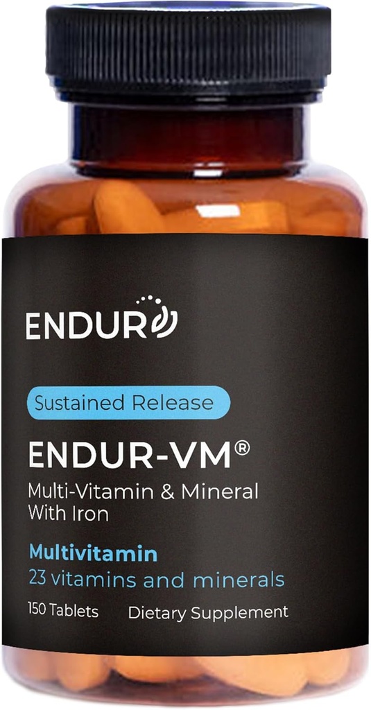 Endur-VM Multivitamin & 무기물 (철에), Vital 무기물, 비타민 B, 비타민 D & Folic 산을 가진 매일 Multivitamin, 글루텐 자유로운, 150의 정제
