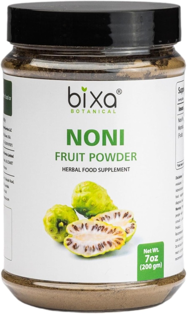 bixa BOTANICAL Ayurvedic 자연적인 초본 보충교재 Noni 분말 순수한 Authentic 우수한 질 (Morinda Citrifolia) 7 Oz/200g