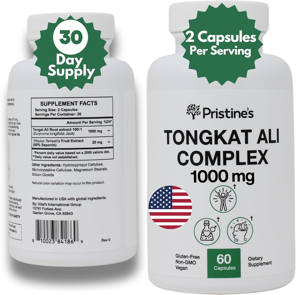 Tongkat Ali 1000MG 추출물 보충교재 -30 일 공급 - Athletic 성과 지원 - 자연적인 Aphrodisiac, 테스토스테론 & Immunity 지원 - 유력한 산화를 억제하는 이점