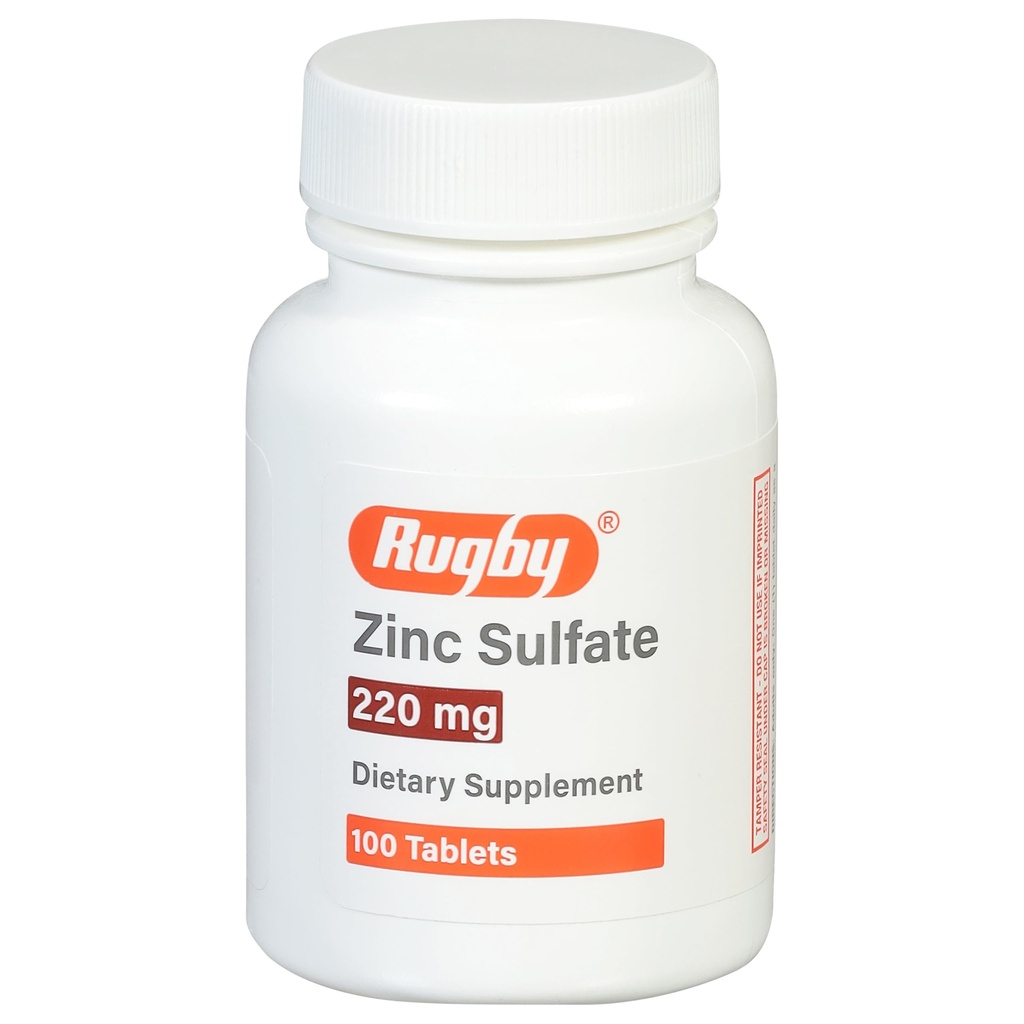 럭비 아연 황산염 220 mg 정제 - 아연 황산염 Heptahydrate로 만드는 - 규정식 보충교재 - 100 조사 (1 팩)
