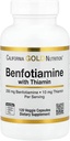 Thiamine, 250 mg, 120의 Veggie 캡슐을 가진 캘리포니아 금 영양 Benfotiamine