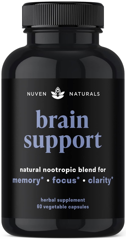 두뇌 지원 보충교재 - 자연적인 기억 및 초점은 사자 Mane, Ginkgo Biloba, Bacopa Monnieri & Ashwagandha 뿌리를 가진 보충 - 자연적인 Nootropics & 뇌 승압기 | 60의 캡슐